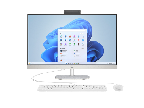 Picture of HP 27-CR0027NE AIO PC - i7-1355U / 16GB / 512GB (NVMe M.2 SSD) / 27" FHD Touch / 1YW / Shell White - Desktop