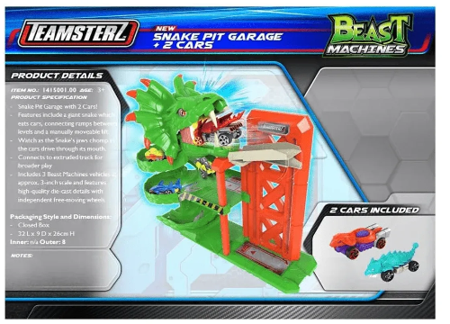 Picture of (Kids Toys) Teamsterz Beast Machines Snake Pit (w/ 2 Cars)