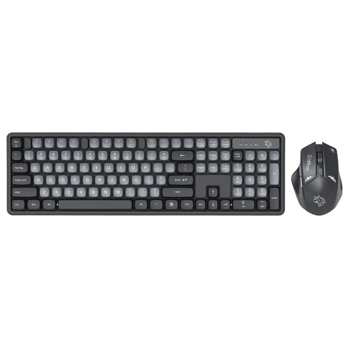 Picture of Porodo Gaming Wireless Keyboard Mouse Set 2.4GHz 1600 DPI -Black
