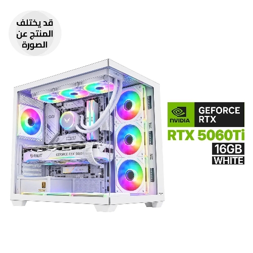 Picture of Gaming PC - AMD RYZEN 7 9700X, ColorFul AMD CVN X870 ARK FROZEN WIFI White Motherboard, 16GB D5 RAM, 1TB SSD NVMe, Palit Geforce RTX 5060Ti 16GB White, 750 WATT GOLD, L360 Liquid Cooler White, FSP M341 ATX Mid Tower Case 7x ARGB Fans, Win 11 Pro (License)