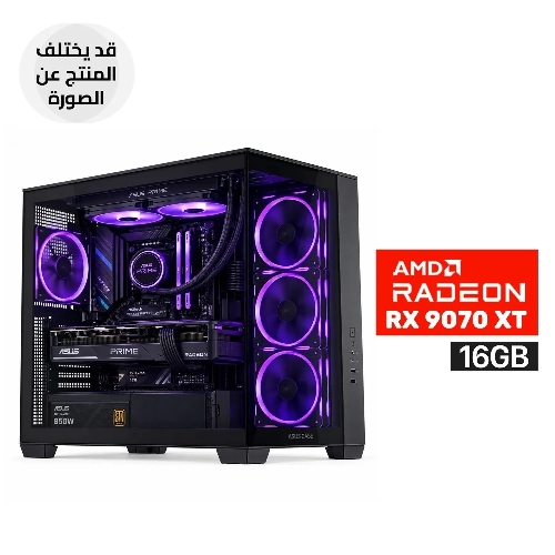 Picture of Gaming PC - AMD Ryzen 7-9700X Processor, Asrock AMD B850M Riptide WiFi DDR5 Motherboard, 16GB D5 RAM, 1TB SSD NVMe, Asus Prime AMD RX 9070 XT 16GB, 850 WATT GOLD PSU, ASUS PRIME L240 Liquid Cooler, Asus A32 PLUS Mid Tower Case 4Fans, Win 11 Pro (License)