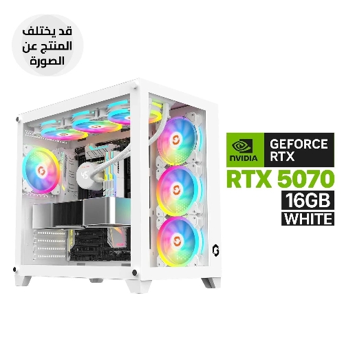 Picture of Gaming PC - Intel Core i7-14700KF Processor, ASUS PRIME Z790-P WIFI Motherboard, 16GB DDR5 RAM, 1TB SSD NVMe, RTX 5070 12GB VGA White, 750 WATT PSU Bronze, L360 Liquid Cooler White, GameOn Emperor Arctic Case with 7x Fans, Windows 11 Pro (License)