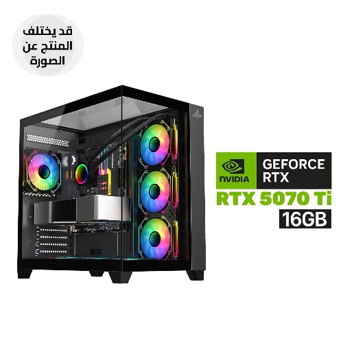 Picture of Gaming PC Ryzen 7 9800X3D Processor, Gigabyte X870 WiFi D5 Motherboard, 32GB DDR5 (6000) RAM, 1TB NVMe Gen-4 SSD, RTX 5070 Ti 16GB VGA, 850 WATT GOLD PSU, L360 Liquid Cooler, Sharx Profin GX700 Mid Tower Case Blk, Windows 11 Pro License