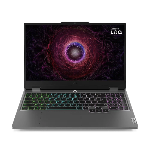 Picture of Lenovo Loq 15AHP9 Gaming Laptop, AMD Ryzen 7 7445HS Processor, 8GB DDR5 RAM, 512GB SSD NVMe, NVIDIA GeForce RTX 3050 6GB Graphics, 15.6" FHD IPS Display, White Backlit Keyboard, Windows 11 Home - Luna Grey