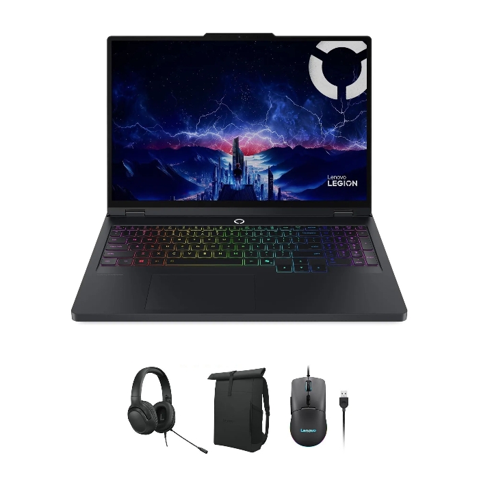 Picture of Lenovo Legion 5 15IRX10, i7-13650HX Processor, 32GB DDR5 RAM, 1TB SSD NVMe, RTX GeForce 5060 8GB Graphics, 15.1" WQXGA OLED 165Hz Display, 24-Zone RGB Backlit, Arabic Keybaord, Windows 11 Home, Eclipse Black (Free Gift Lenovo-Aio-Kit)