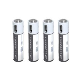 Powerology USB Rechargeable Lithium-ion Battery AA ( 4pcs/pack ) 1500mAh / 2250mWh