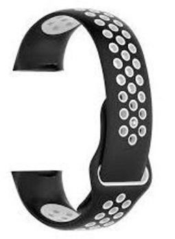 Coteetci universal silicone Sport Dual Color watch band 46mm-22mm-Black Grey