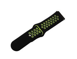 Coteetci universal silicone Sport Dual Color watch band 46mm-22mm-Green