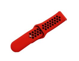 Coteetci universal silicone Sport Dual Color watch band 46mm-22mm-Red