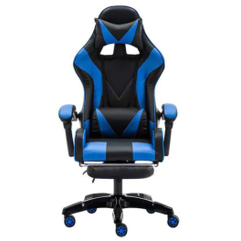 YSSOA كرسي ألعاب الفيديو أسود أزرق