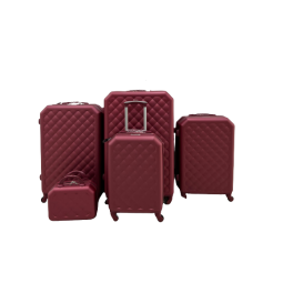 travel bags set 5 Burgundy color