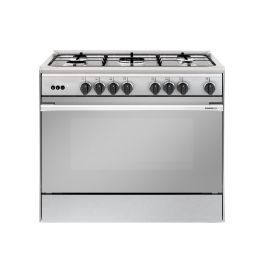 Flame Gas 90x60 cm , 5 Bruner Gas Cooker - Silver