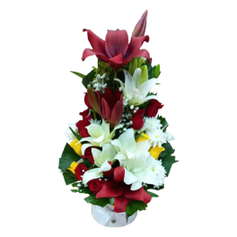 Bouquet with different colors flowers