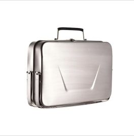 Briefcase- style portable Stainless BBQ Grill