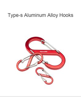 S Type Aluminum Alloy Hook red M-2pcs