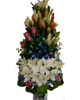 Multiple color flowers bouquet -large