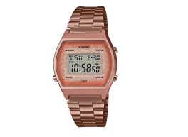 Casio Watch for Unisex B640WCG-5DF Digital Resin Band Rose Gold