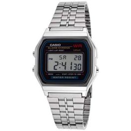 Casio Digital Stainless Steel Band Watch For Men, A159W-N1DF