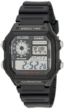 CASIO MEN'S AE1200WH-1A WORLD TIME WATCH