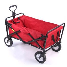 Outdoor Camping Pull Cart Portable Folding Trolley