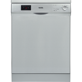 Vestel D141X, 12L Free Standing Dishwasher - Silver
