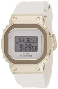 ساعة كاسيو جي شوك النسائية بسوار راتنج أبيض GM-S5600G-7DR