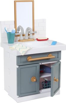 Little Tikes First Bathroom Sink with Real Working Faucet Pretend Play for Kids