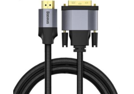 Baseus Enjoyment Series 4KHD Male To DVI Male bidirectional Adapter Cable -Dark gray