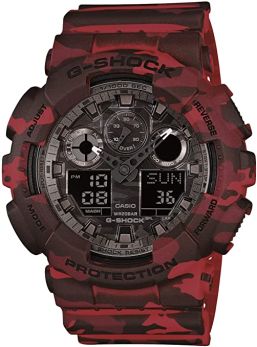 G-Shock Analog/Digital Watch For Men's GA-100CM-4ADR