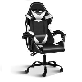YSSOA Video Game Chair Black/White
