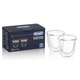 De'Longhi Double-Wall Thermal Espresso Glasses set of 2 pieces DLSC310