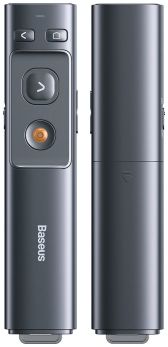 Baseus Orange Dot Wireless Presenter (Red Laser)-Grey