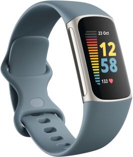 Fitbit Charge 5 Fitness Tracker - Blue / Platinum Stainless Steel