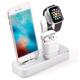 Coteetci Base 29 3in1  iPhone&amp;Apple Watch&amp;AirPods1-2&amp;Airpods Pro Charging Stand-Silver