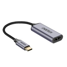  USB-C إلى HDMI محول شاو تيك مع كابل مضفر ثندريولت 3-رمادي 
