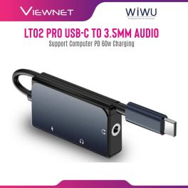 WIWU LT02 Pro Audio Adapter Type-C to Dual Type-C + 3.5mm Cable Adapter