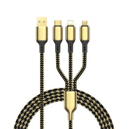 Wiwu Golden Data Cable  Lightning+USB-C+Micro 1.2m