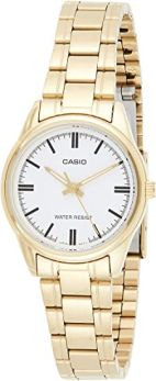 Casio LTP-V005G-7AUDF Gold Analog Stainless Steel Strap Watch For Women