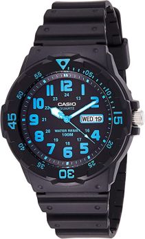 Casio Watch For Men Quartz, Analog Display and Resin Strap MRW-200H-2BVDF