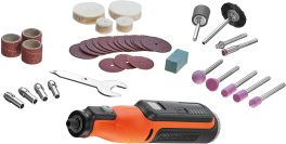 B&D  Cordless Multifunctional Rotary Tool 7.2v 1.5 AhWith 37 Accessories - Orange/Black BCRT8I-XJ