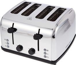 B&D Toaster 4 Slice, Dual Control , 1800 Watt - Silver