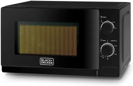 B&D Microwave Oven 20L, 700W Manual Control - Black