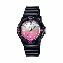 LRW-200H-4E Black Pink Casio Ladies Watches Analog Resin Bands New