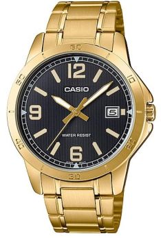 Casio Stainless Steel Analog Men's Wrist Watch - Gold and Black