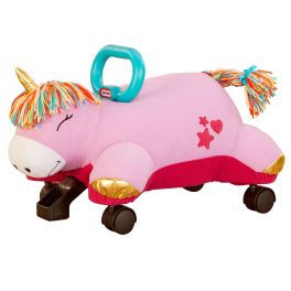 Little Tikes Unicorn Pillow Racer ، لعبة ركوب قطيفة ناعمة للأطفال من عمر 1.5 سنة فما فوق