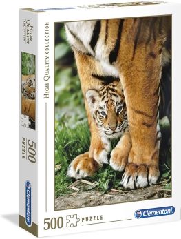Clementoni Bengal Tiger Cub Between Its Mother's Legs 500 Pc