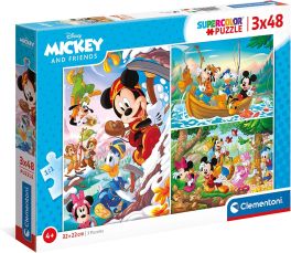 Clementoni Disney Mickey And Friends 3x48 Pcs Puzzle