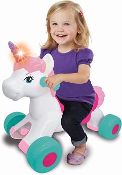 Kiddieland Light N Sounds Magical Ride-on Unicorn