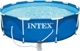 INTEX طقم حوض سباحة بإطار معدني 366 سم × 76 سم - 28212