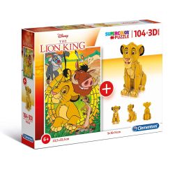 Clementoni 3d Model Lion King 104pcs Puzzle
